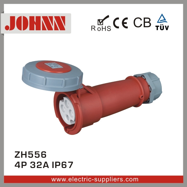 IP67 4p 32A Industrial Connector with Ce Certification