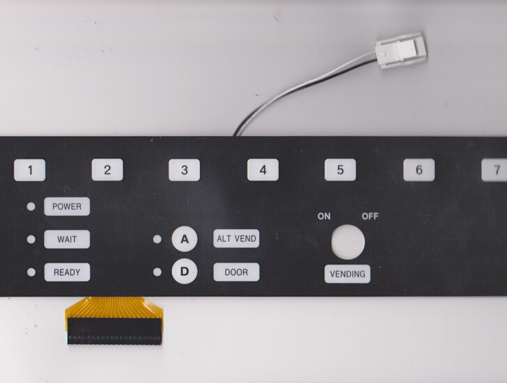 Customize Waterproof High Reliability Embossed Flexible Cola Machine Membrane Switch