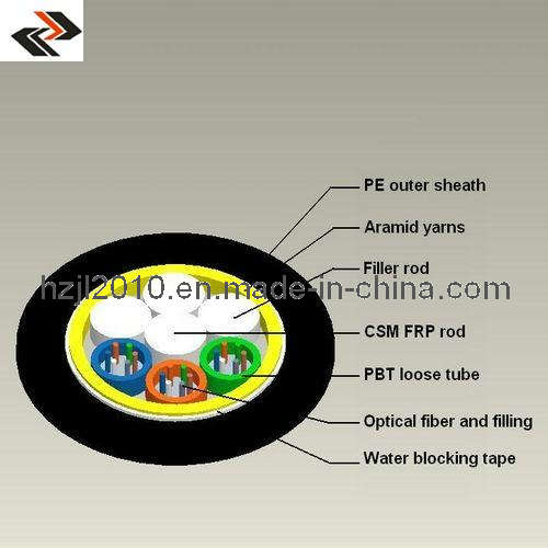 Non Metallic GYFTY Optical Fiber Cable