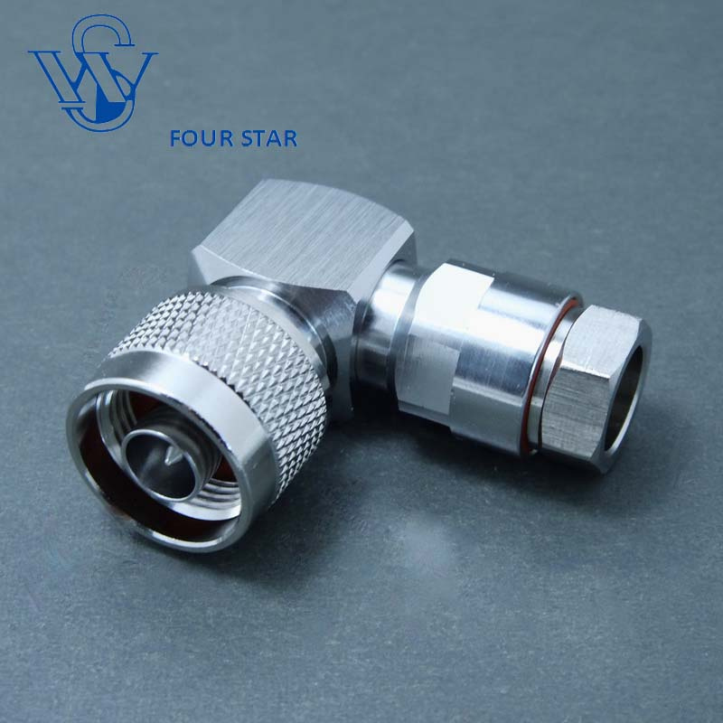 RF Coaxial Male Plug Right Angle N Connector for 1/4 