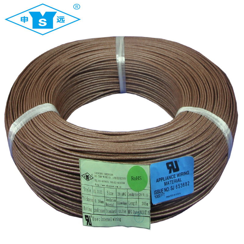 High Temp. Silicone Rubber Fiberglass Braided Wire