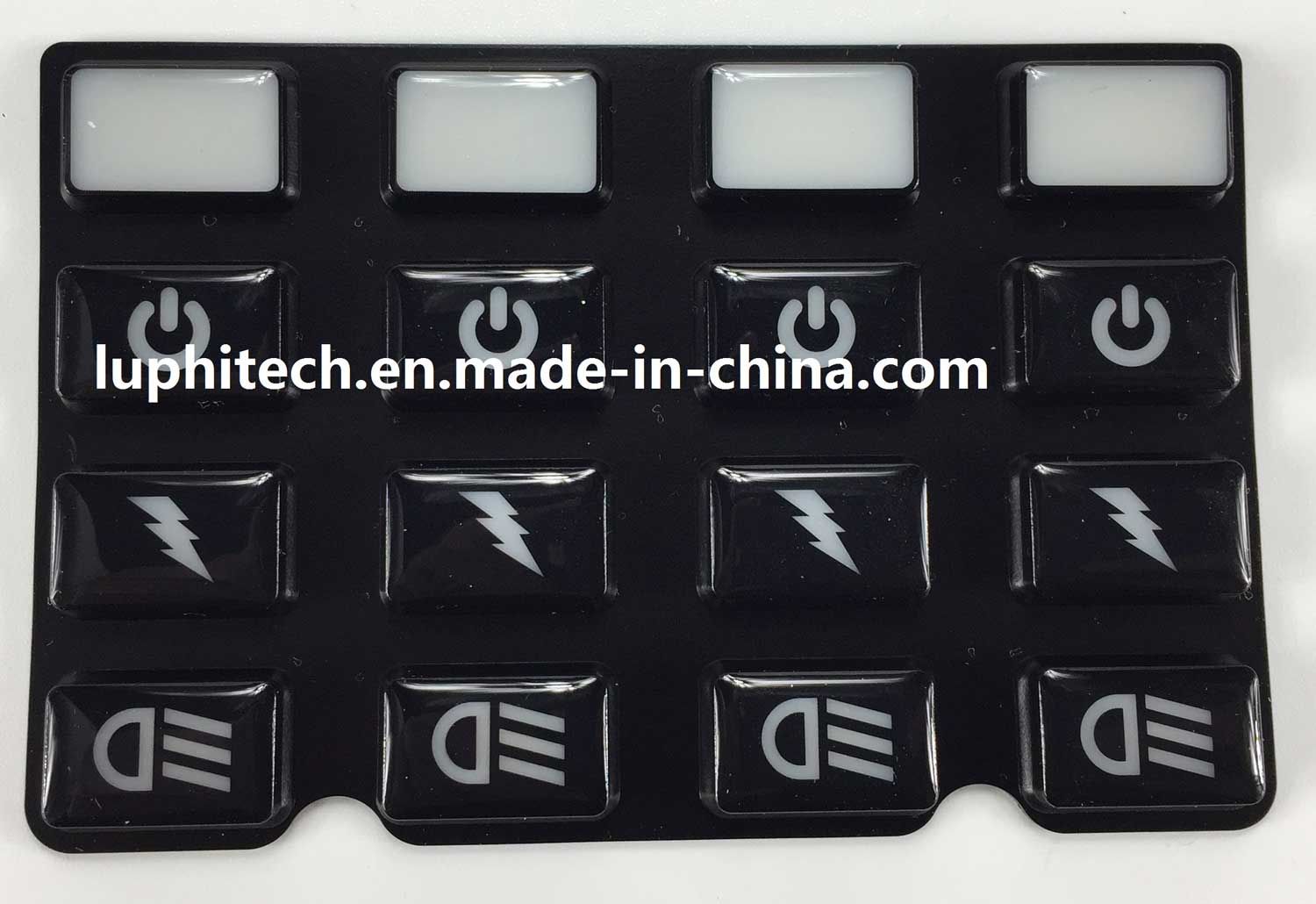 Embossed Matrix PU Coating Silicone Rubber Keypad