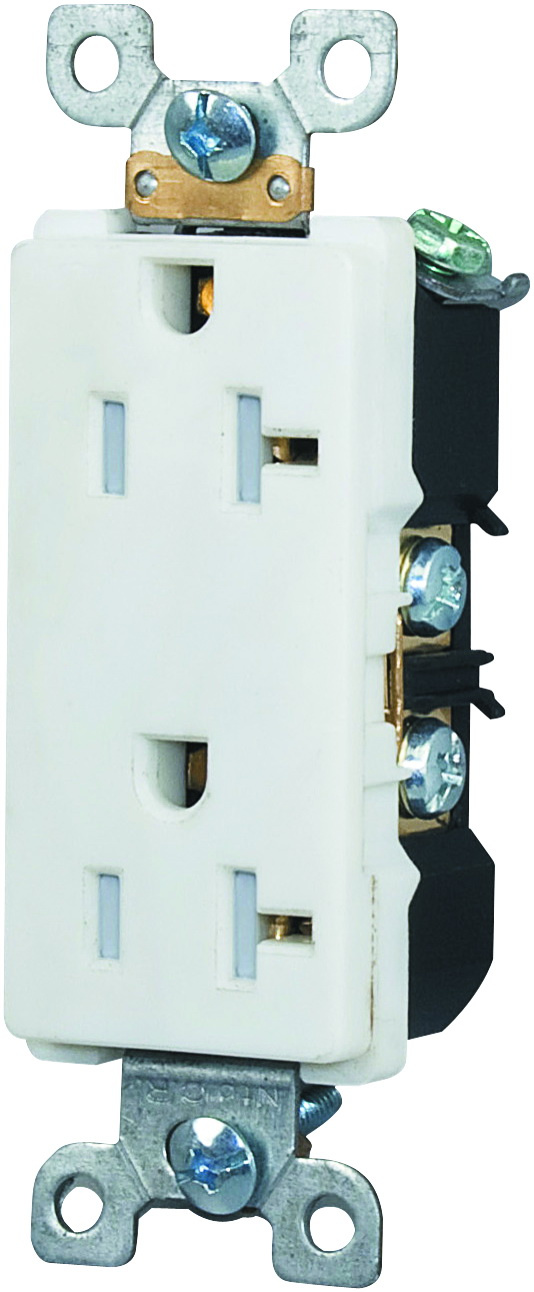 Straight Blade Commercial Grade Decora Receptacle