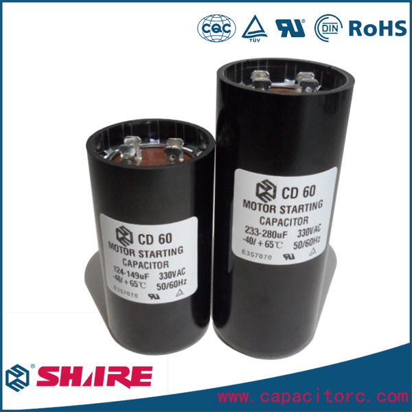 220VAC 130-156mfd CD60 Type Motor Start Capaictor