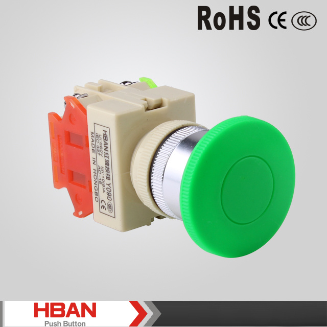 Hby090-11m Mushroom Momtentary Plastic Push Button Switch