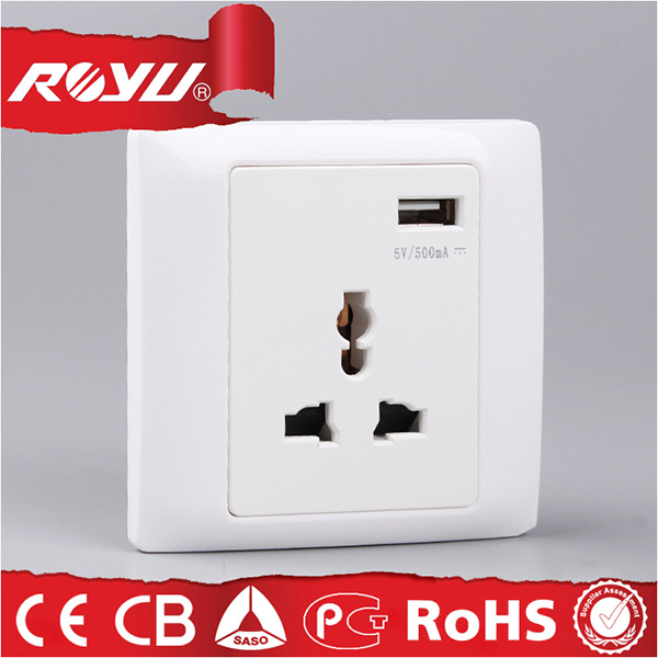 Universal Electrical Wall Outlet with USB, USB Power Outlet
