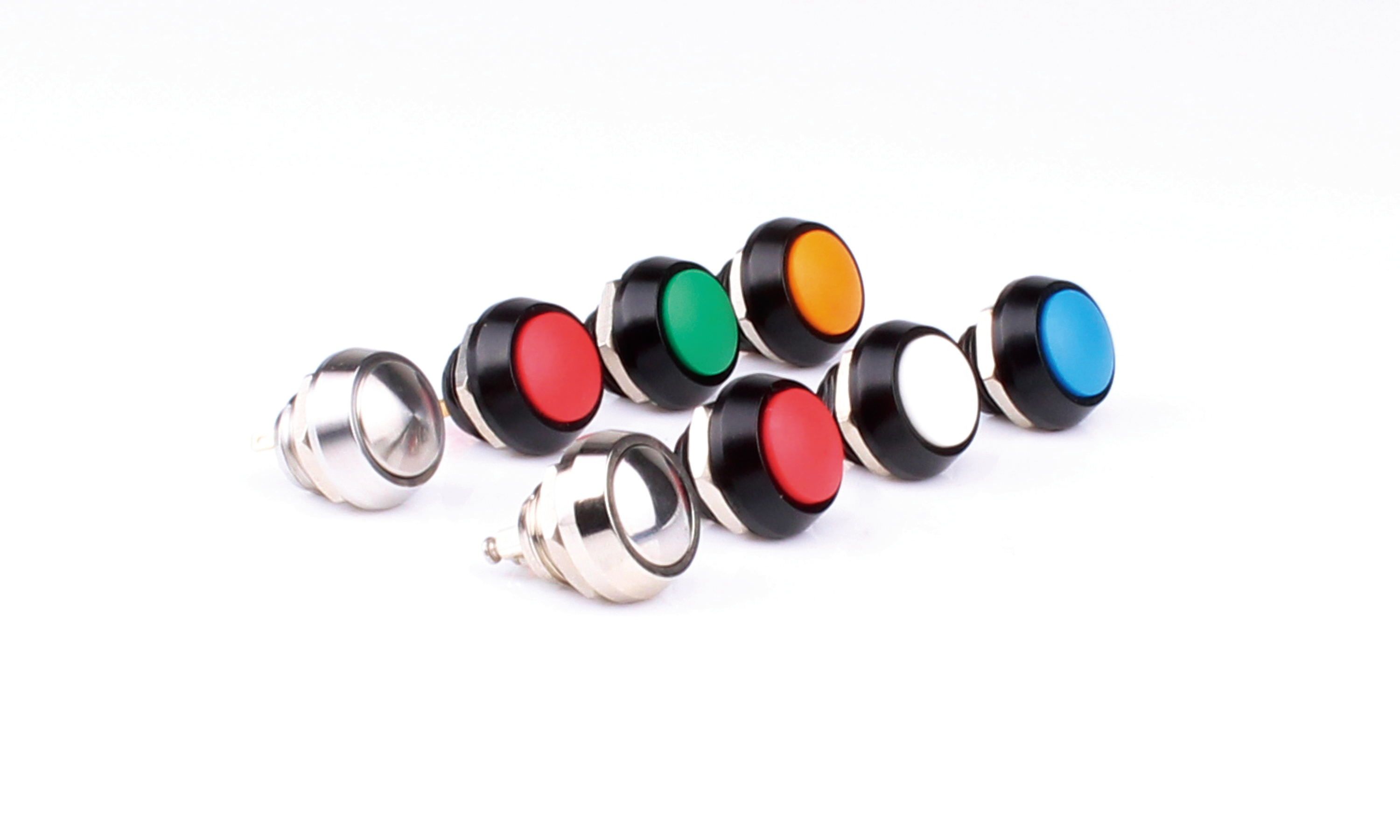 Hbgq12b Series 12mm Domed Aluminium (color can be customized) Metal Push Button Switch