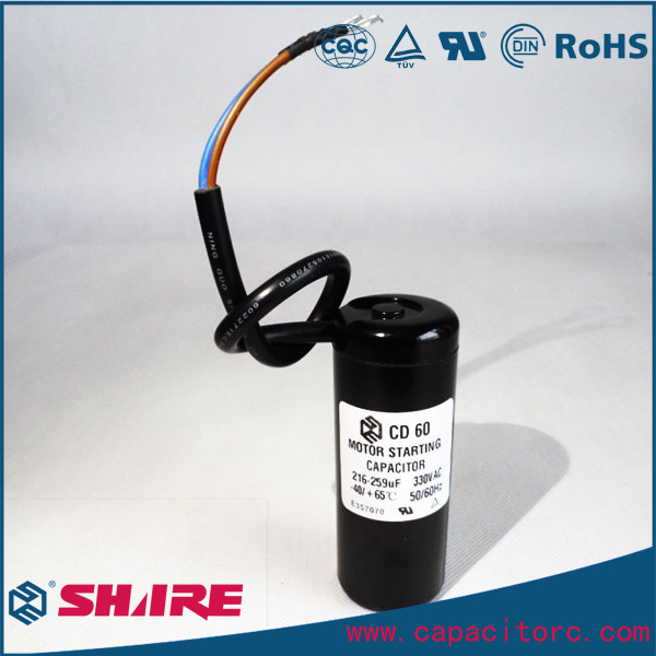 Motor Start Capacitors with Bakelite Shell for Refrigerator Capacitor