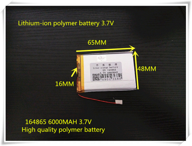3.7V 6000mAh 164865 Polymer Lithium Ion Battery
