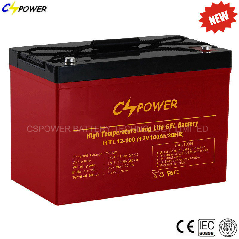 Supplier 12V100ah Rechargeable Deep Cycle Gel Battery for Solar
