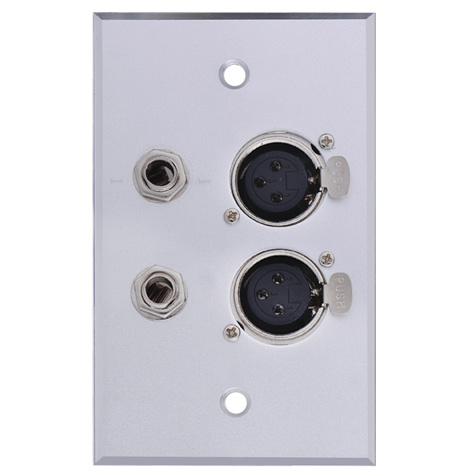 Aluminum XLR Wall Socket, Face Plate (9.2061)