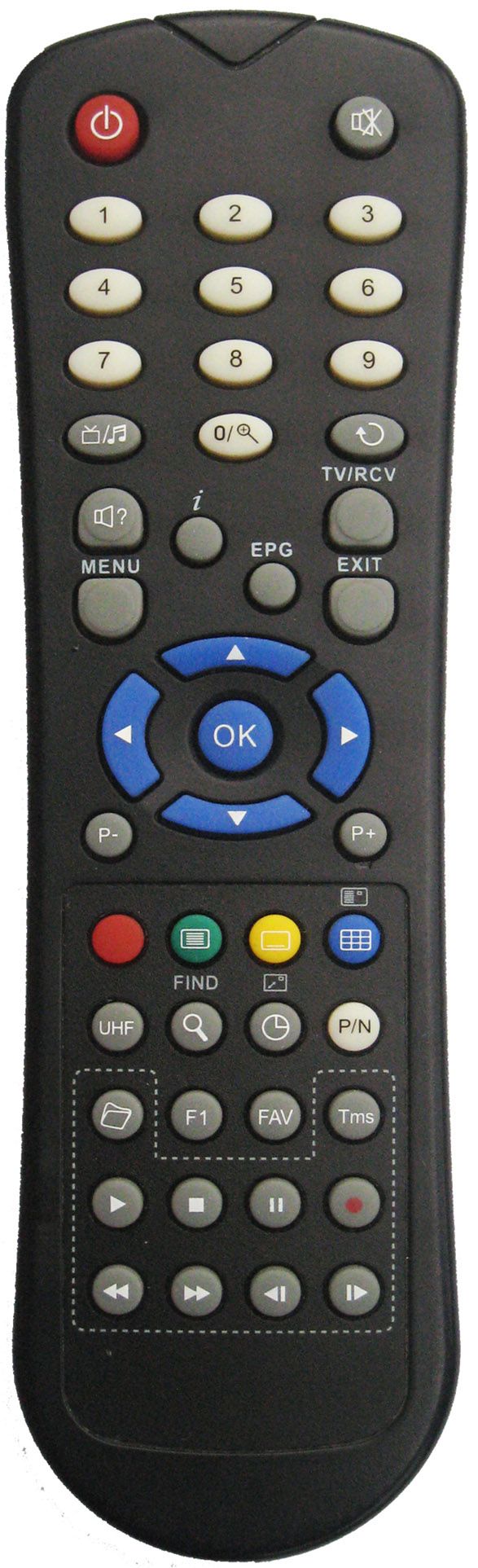 ABS Case Remote Control for TV (AMIKOS)