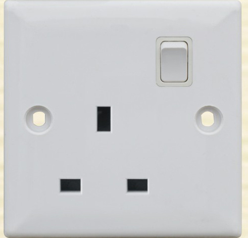 British Standard 13A Square-Pinned Switched Socket