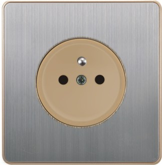 British Standard Stainless French-Style Wall Socket