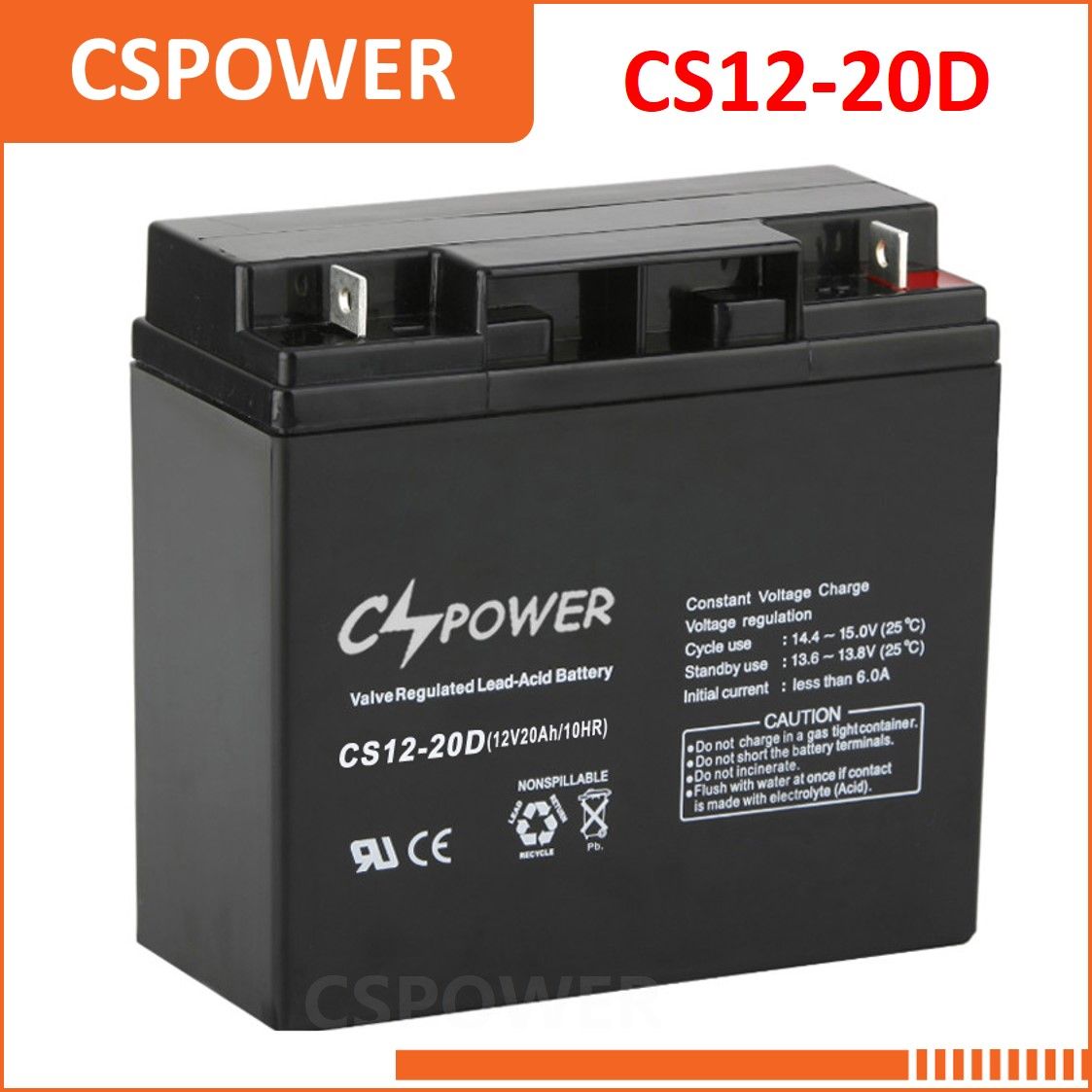 Deep Cycle UPS Battery 12V20ah Battery Manufacturer in China CS12-20d