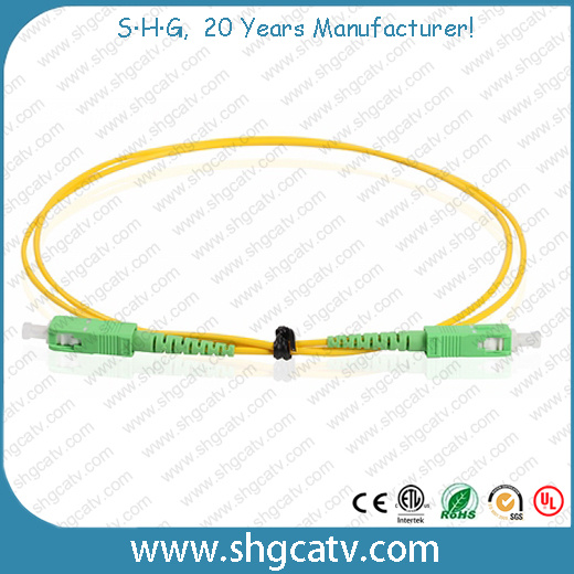 High Quality Single Mode Simplex Sc/APC Fiber Optic Patch Cord (SC/APC-SC/APC)