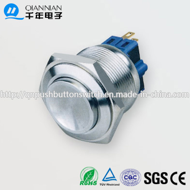 25mm 1no Nc/2no 2nc Resetable Self-Locking High Flat Character Illuminated IP67 Ik10 Push Button Switch