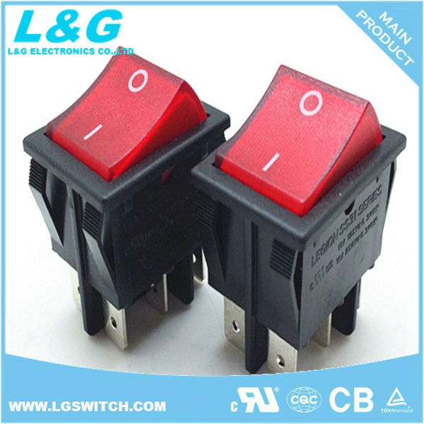 Home Appliance 4pins 2positions on-off Illuminated Micro Rocker Button Switch