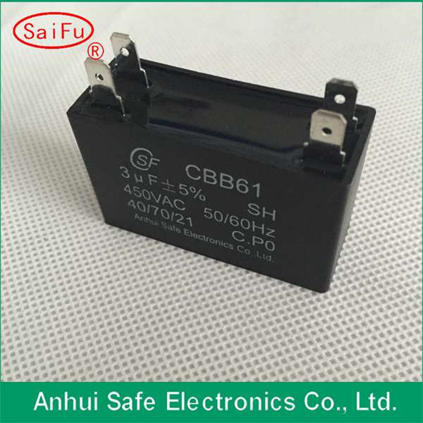 Cbb61 AC Motor Start Capacitor 3 UF