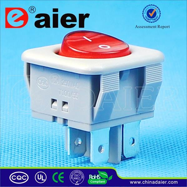 Gray Color Round 15A 125VAC Rocker Switch