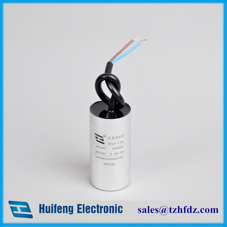 Cbb60 Motor Run Capacitor with Cable