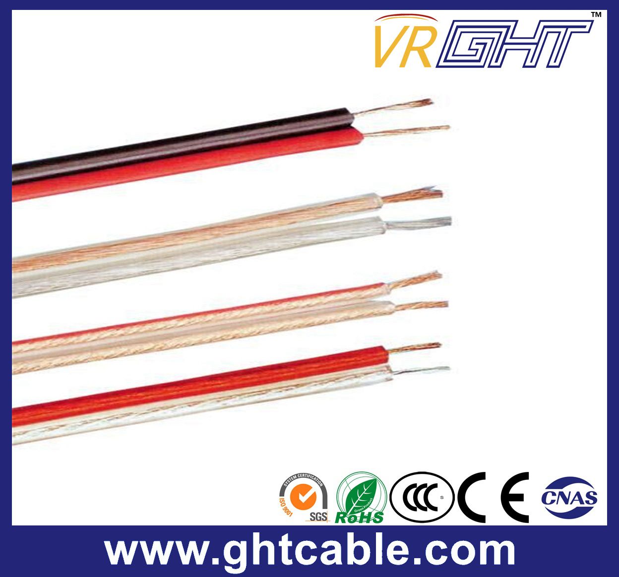 Transparent Flexible Speaker Cable for Audio