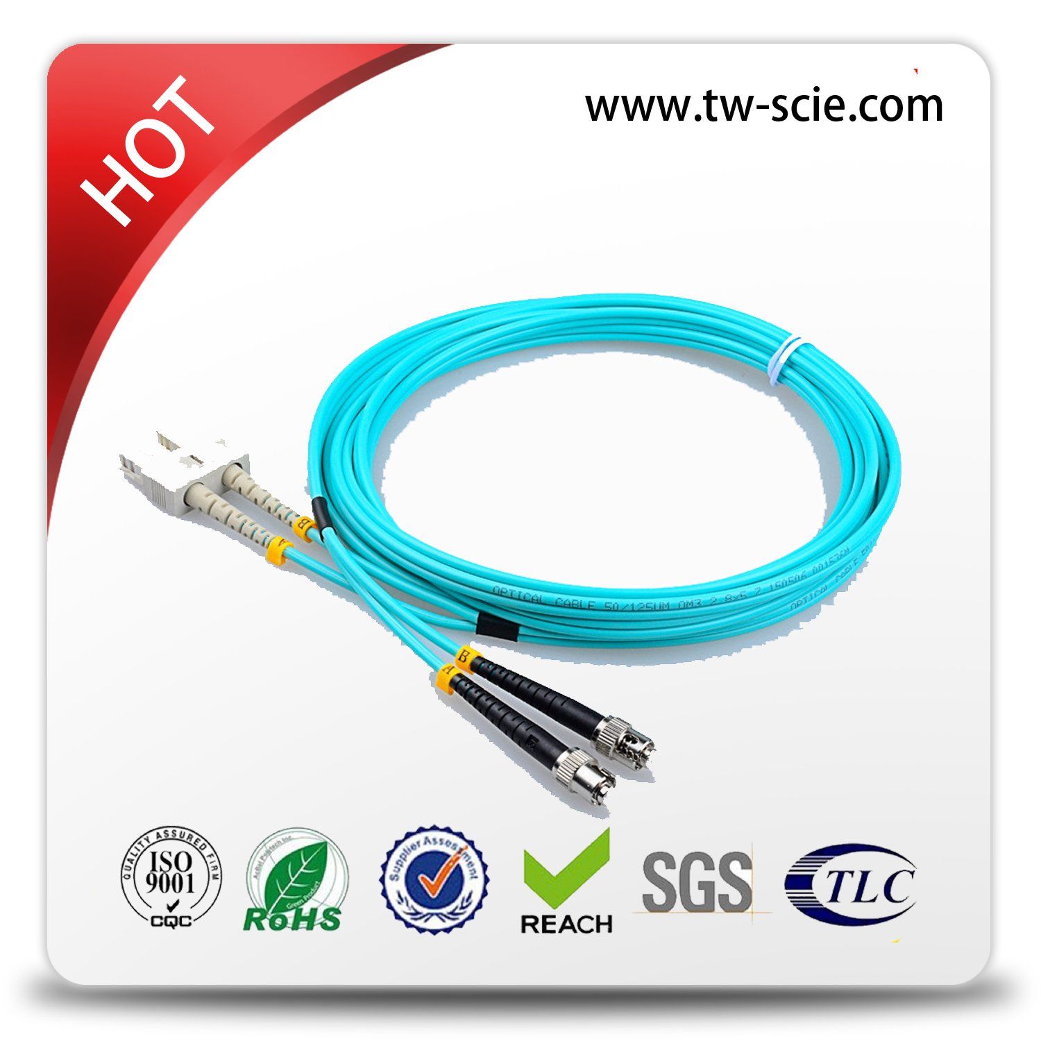 2.0mm or 3.0mm Sc Sm Simplex Duplex Fiber Optic Patch Cord