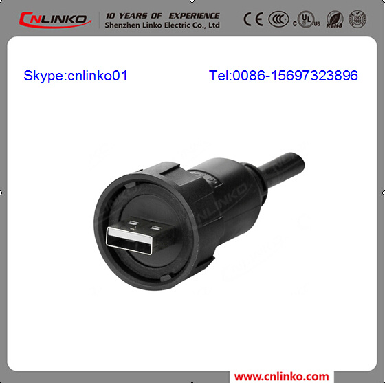 IP67 Approved USB2.0 Plug Connector for Computer and Digital Cameras
