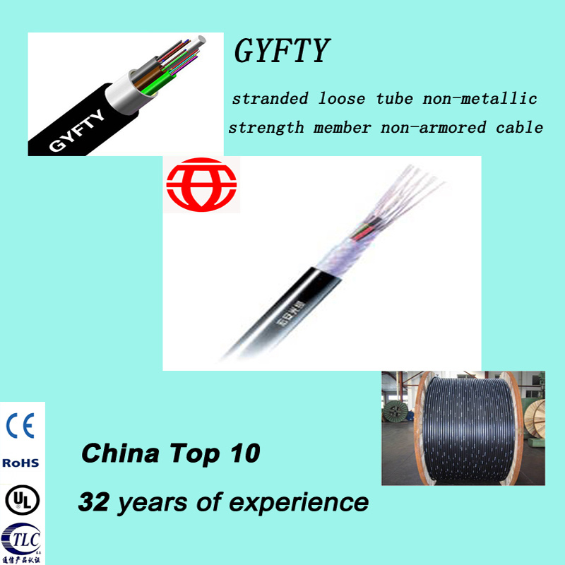 8 Core Thunder Proof Non-Metallic Strength Member Non-Armored Optical Fiber Cable From China