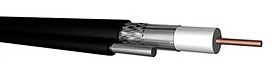 Coaxial Cable RG6-CCTV-Foam-75 Ohms with Messenger