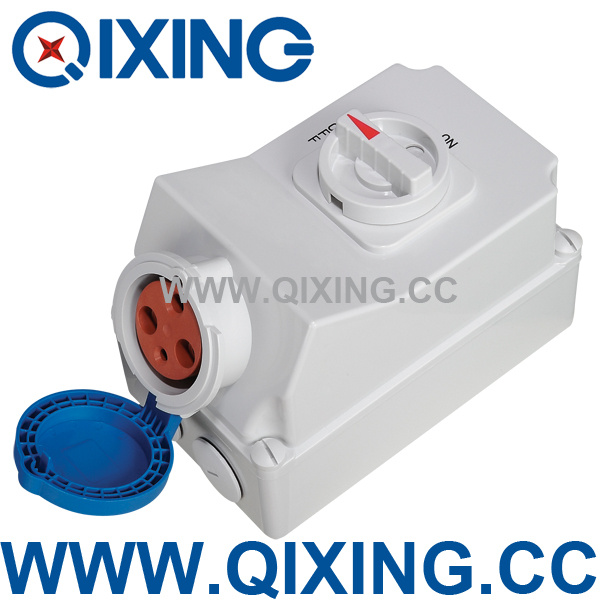 IP44 Industrial Socket with Mechanical Interlock Switches (QX5696)