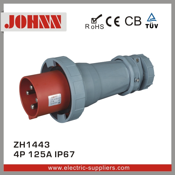 IP67 4p 125A Waterproof Plug for Industrial