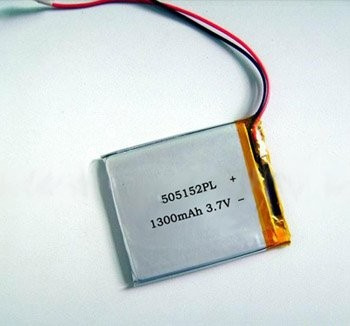 3.7V 1300mAh Lithium Polymer Rechargeable Battery