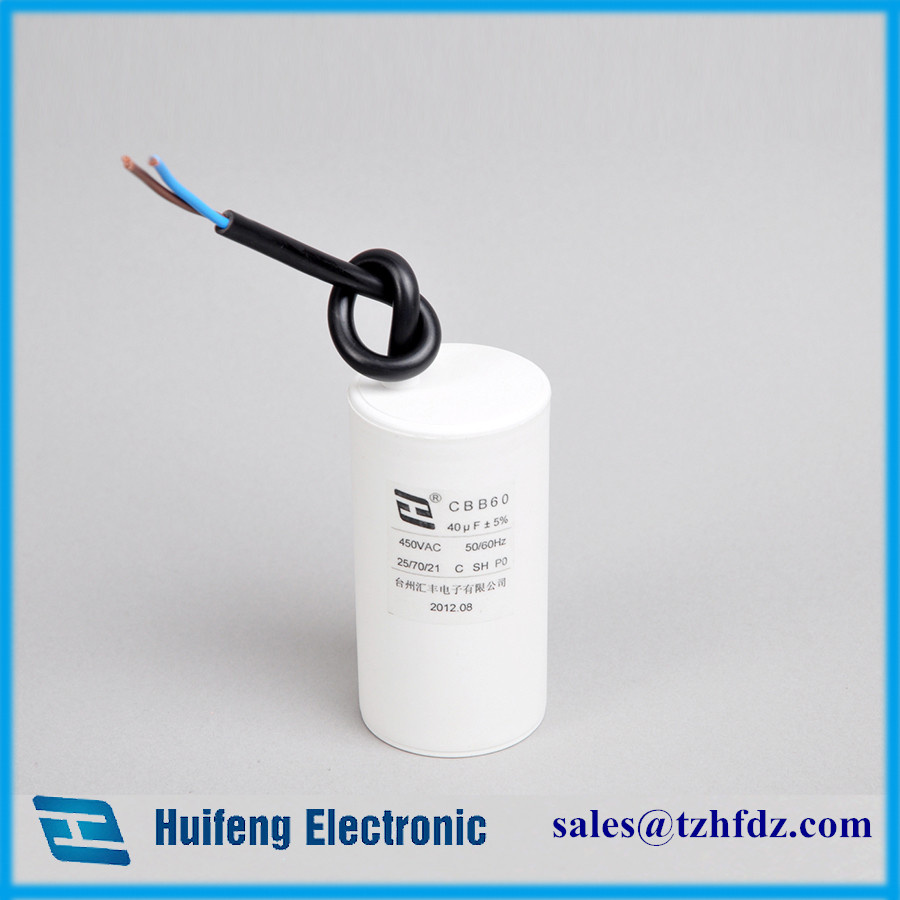 Cbb60 Motor Run Capacitor with Cable