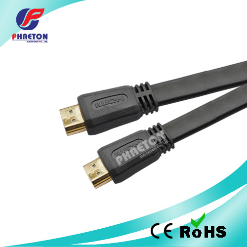 Flat HDMI Cable in Black Color for 1.4V