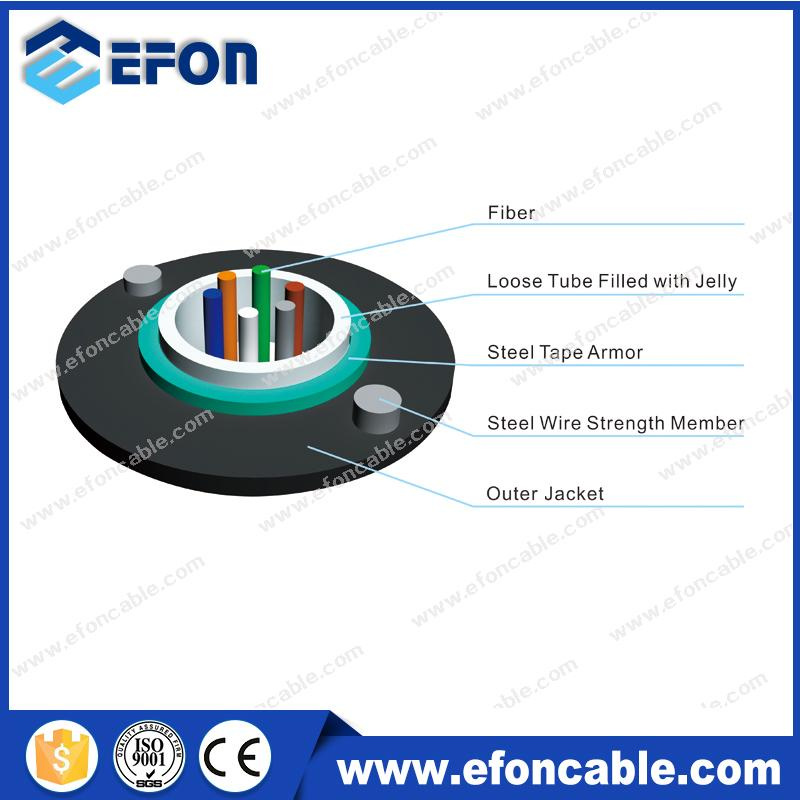 Central Tube 6 Core Singlemode G652D Fiber Optic Cable