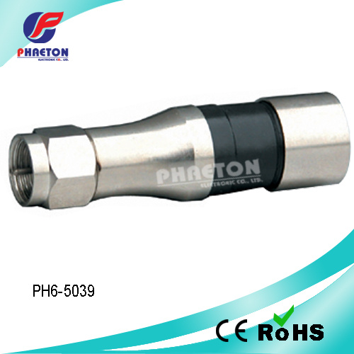 Rg11 Compression RF F CATV Cable Connector for Coaxial (pH6-5039)