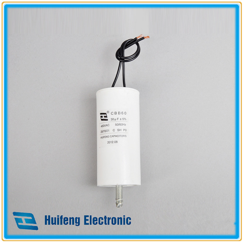 Cbb60 Motor Run Polypropylene Film Capacitor with Wires