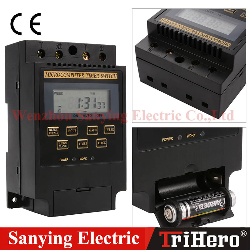 LCD Digital Manual Automatic Microcomputer Timer Switch AC220V Kg316t Te423