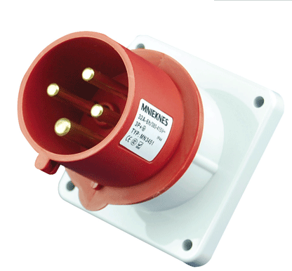32A 3P+PE IP44 Concealed plug (MN3451)