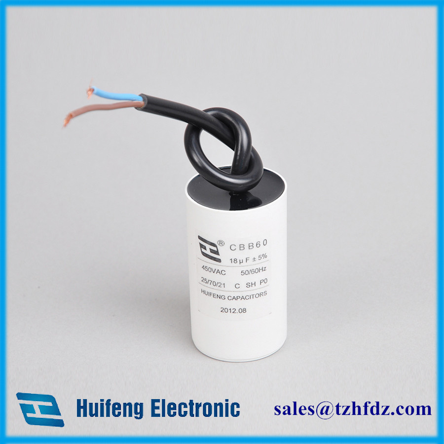 Cbb60 Motor Run Capacitor with Cable