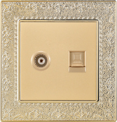 British Standard TV Plus Telephone Socket Flat (N4)