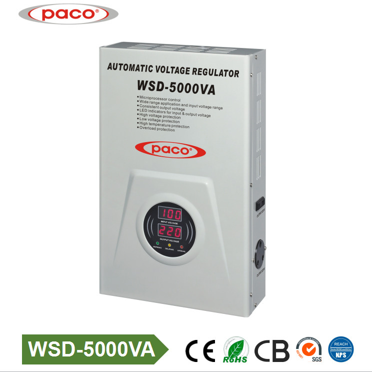 Hot Selling SVC 5000va AC Wall Mounted Automatic Voltage Stabilizer