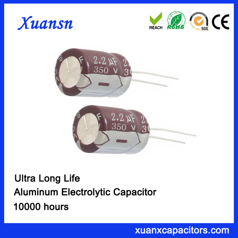 2.2UF 350V 10000hours Long Life Electrolytic Capacitor