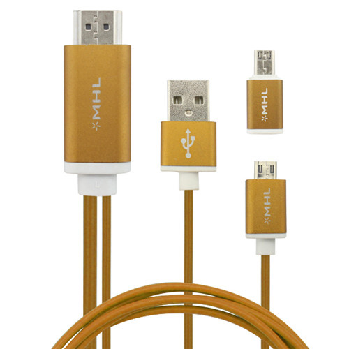 Mhl Micro 5pin+11pin to HDMI Cable with Metal Shell