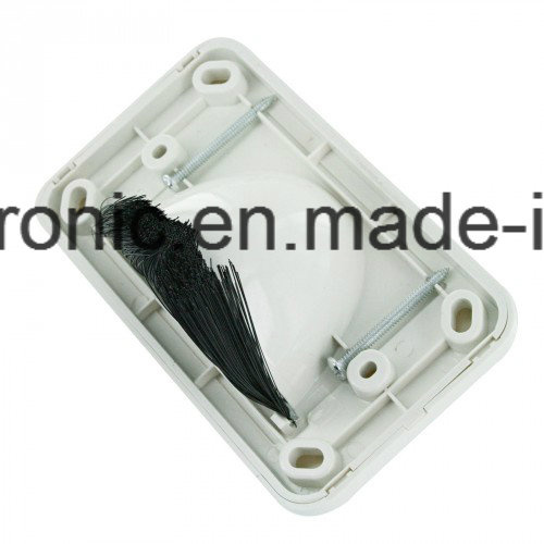 Bull Nose Wall Plate for Cable Management White