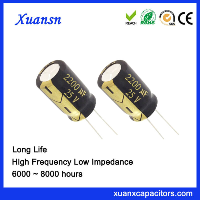Long Life 2200UF 25V Electrolytic Capacitor 8000hours