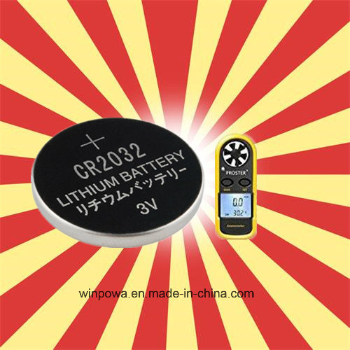 Cr2032 Lithium Battery for Wind Speed Anemometer