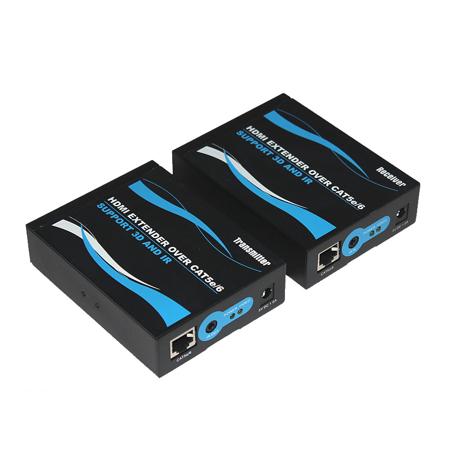 50m Over Single Cat5e/6 HDMI Extender (3D, IR)