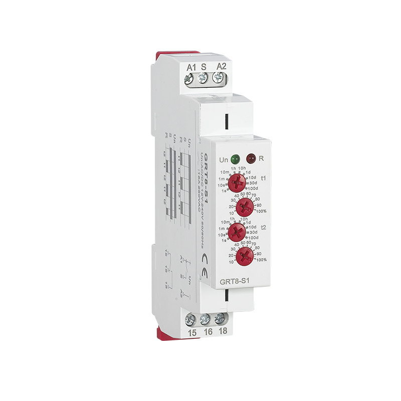 Multi-Function DIN Rail Asymmetric Cycler Time Relay 16A Industrial Control Auto Timer Relays Time Delay